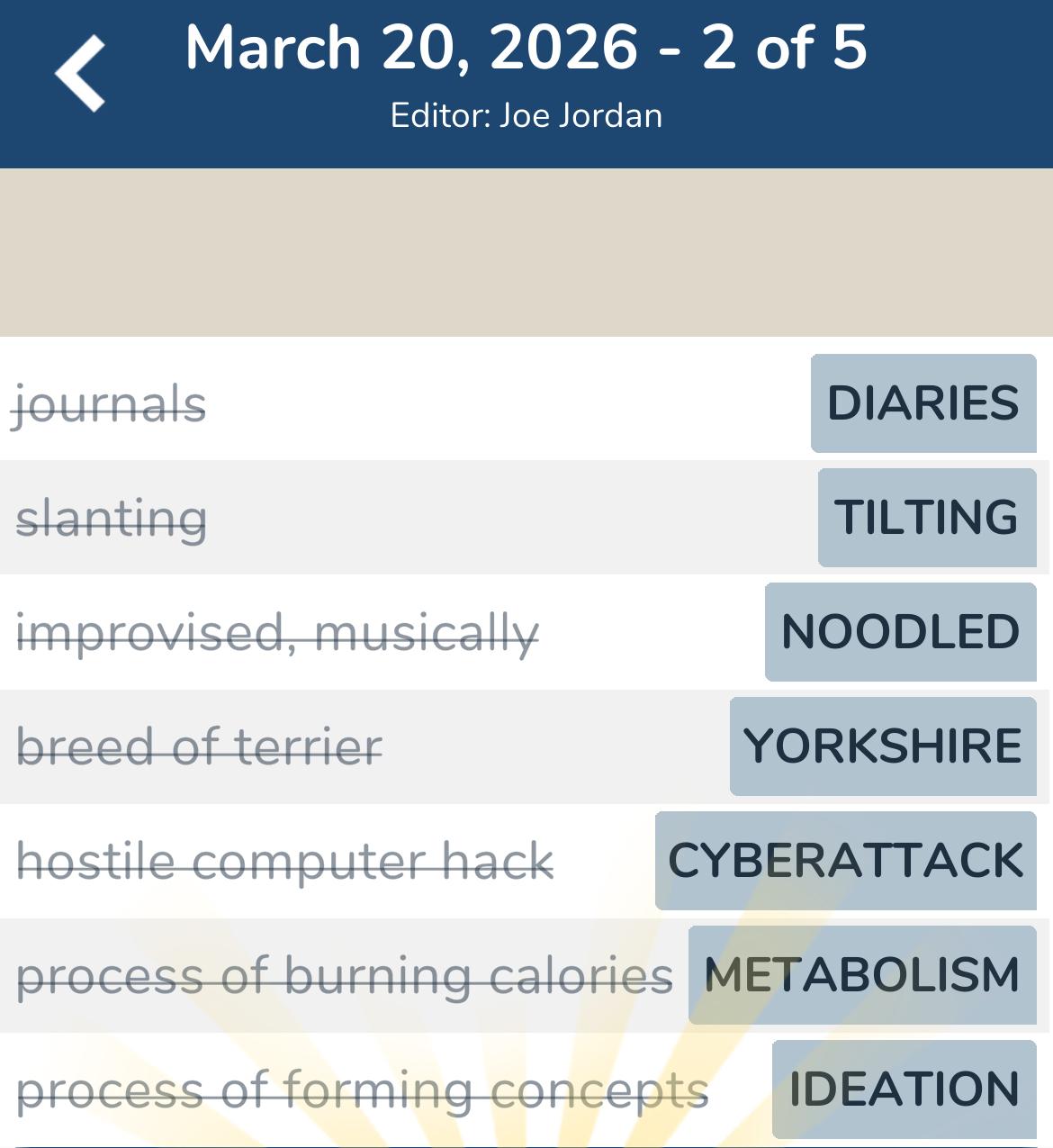 7 Little Words March 20 2026 2