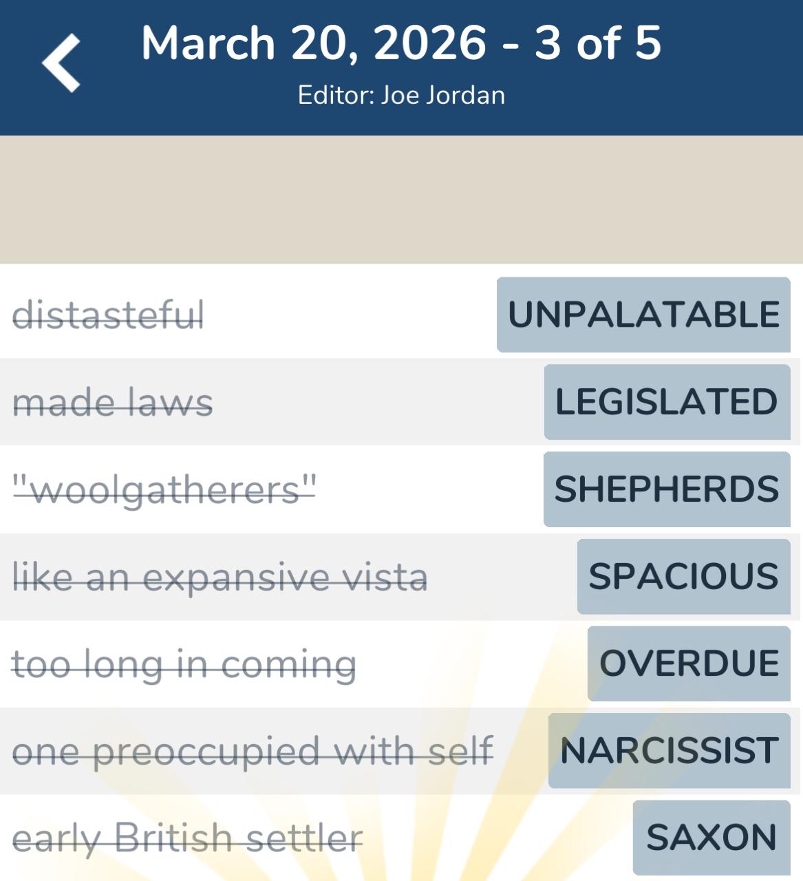 7 Little Words March 20 2026 3