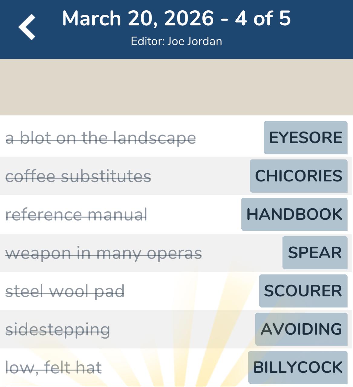 7 Little Words March 20 2026 4