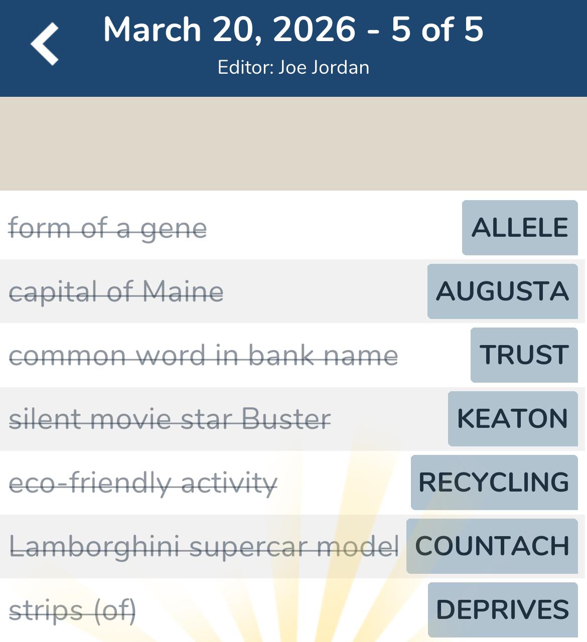 7 Little Words March 20 2026 5