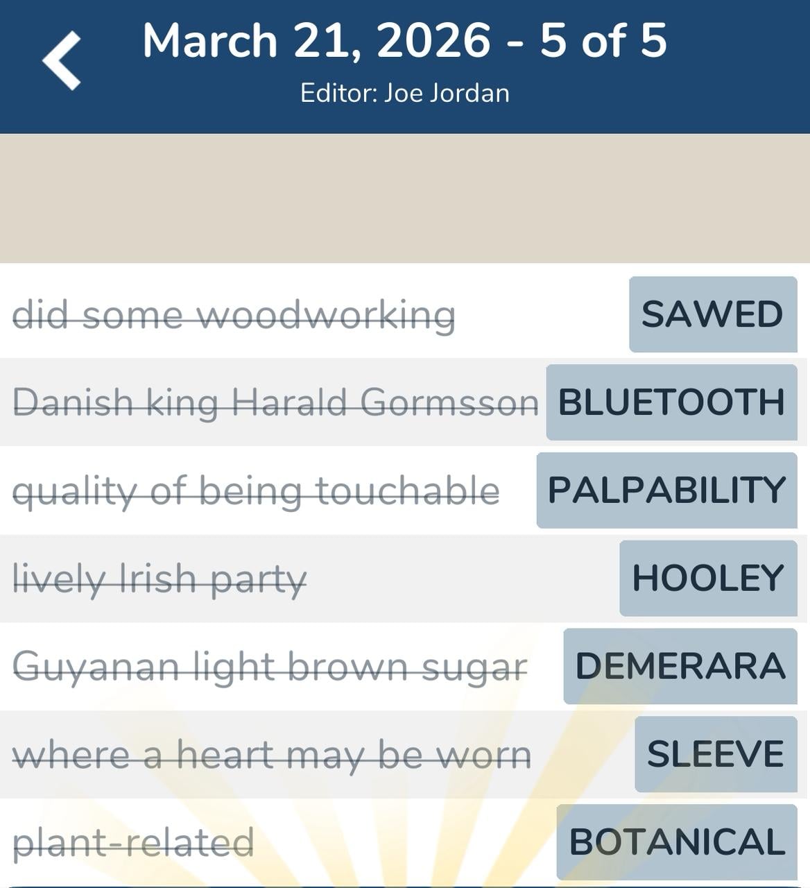 7 Little Words March 21 2026 5