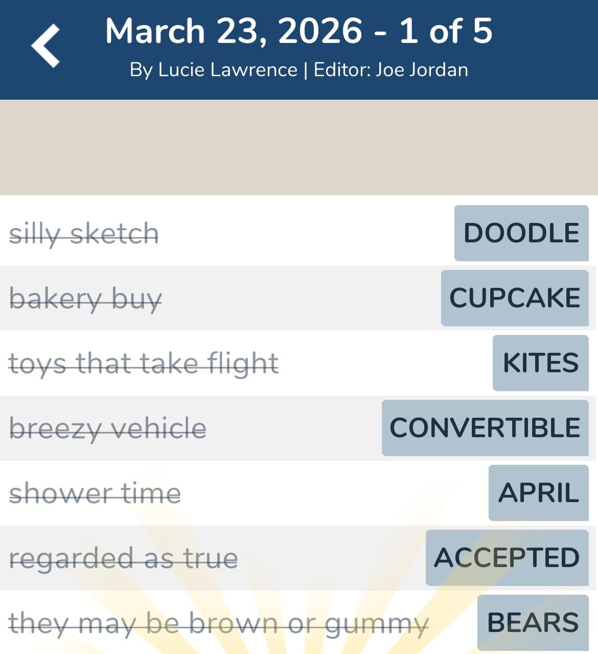 7 Little Words March 23 2026 1