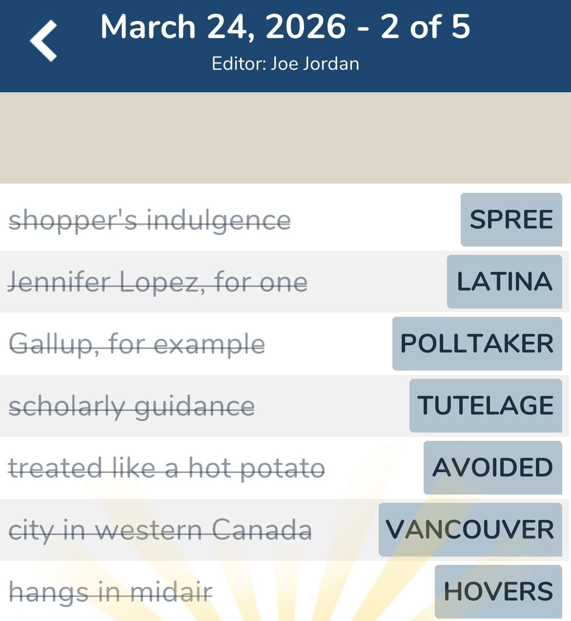 7 Little Words March 24 2026 2