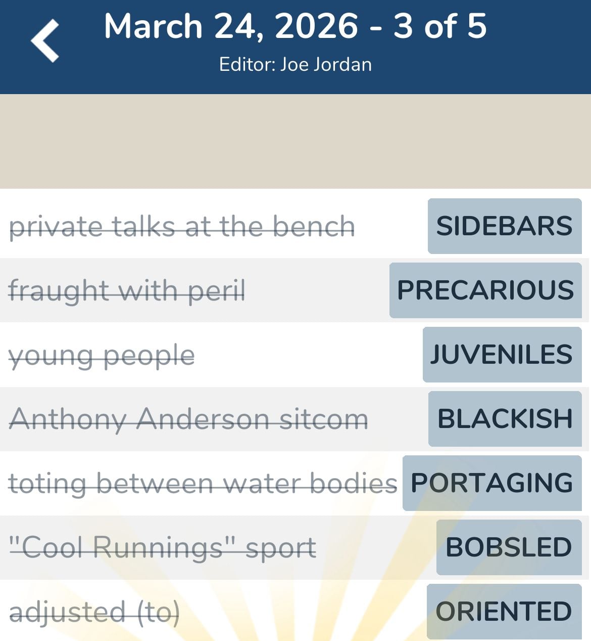 7 Little Words March 24 2026 3