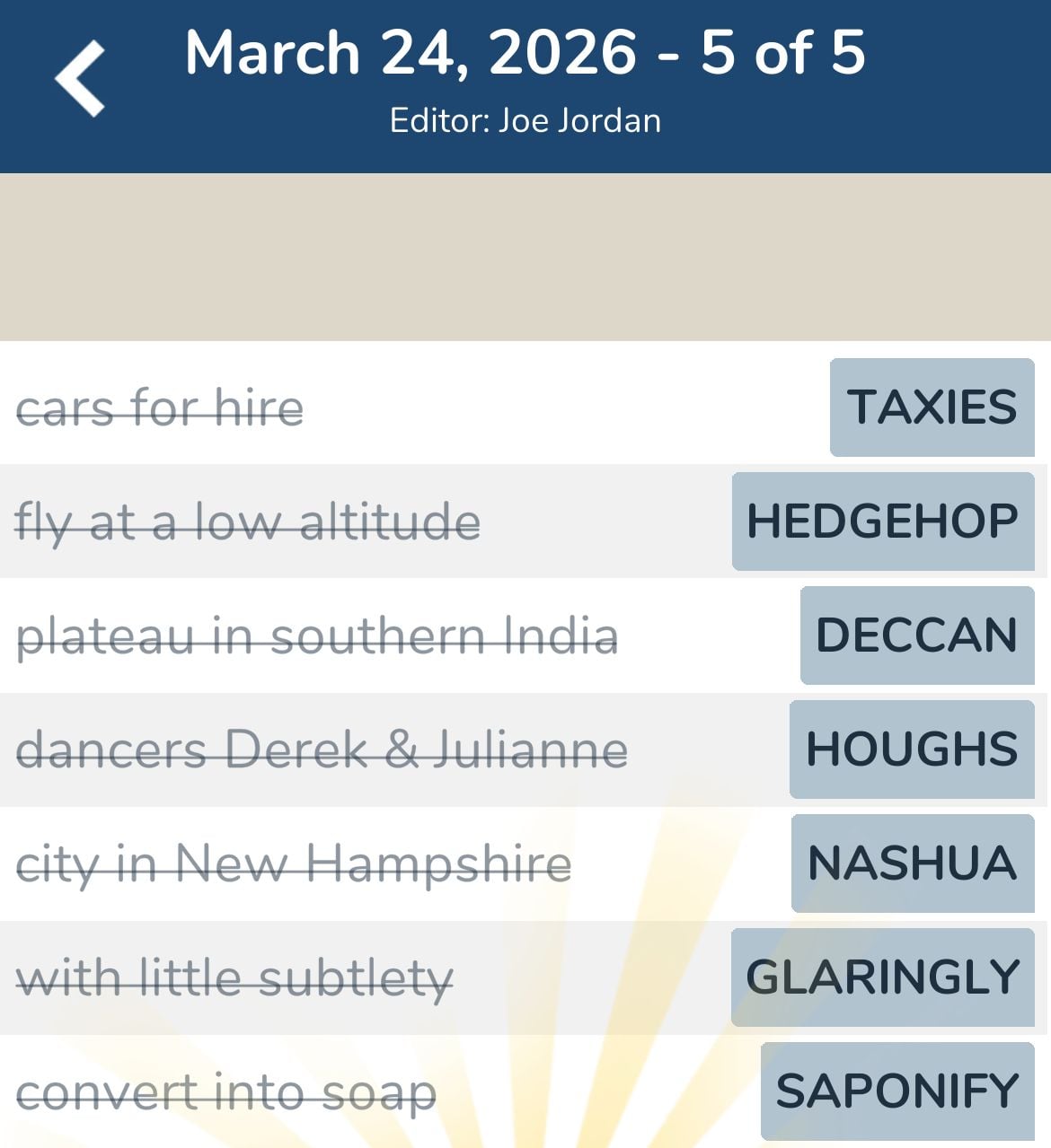 7 Little Words March 24 2026 5