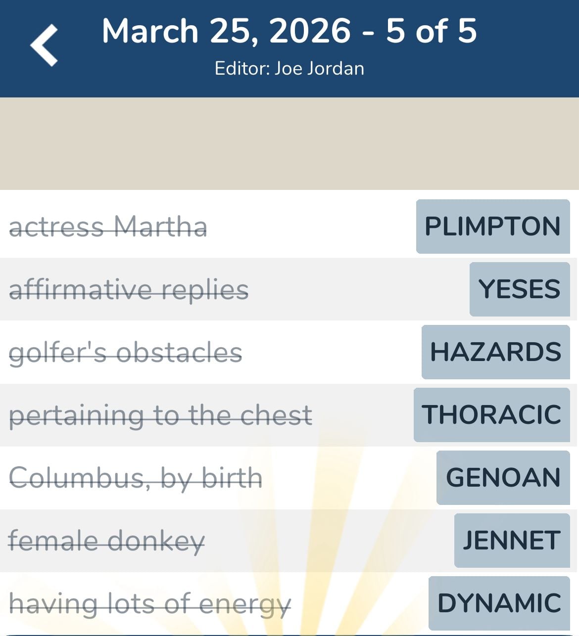 7 Little Words March 25 2026 5