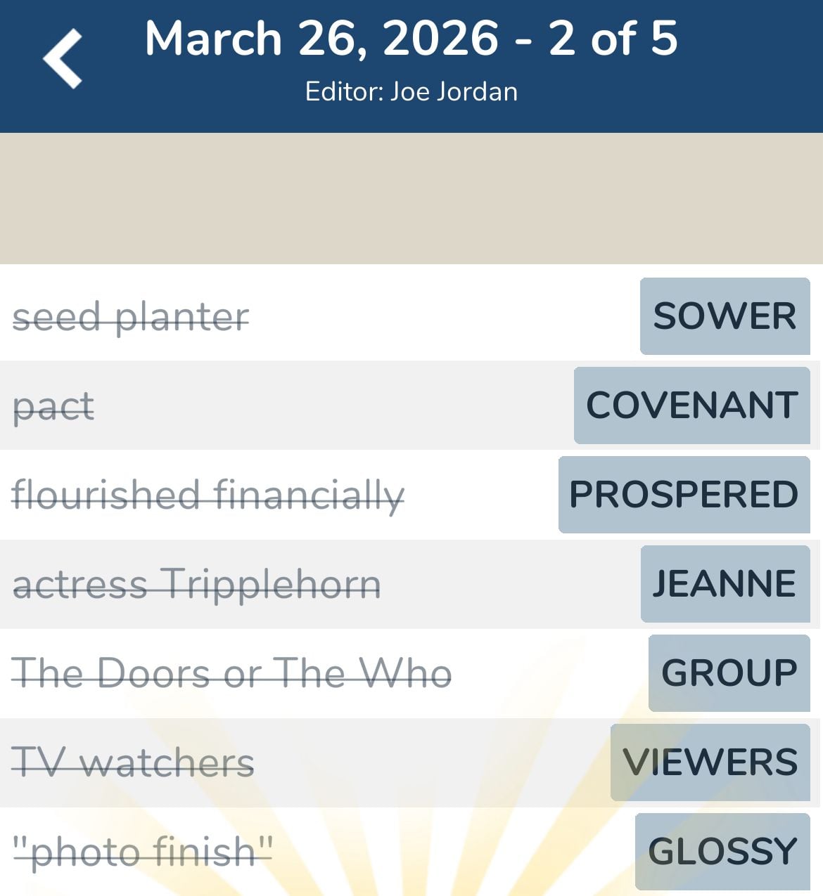 7 Little Words March 26 2026 2