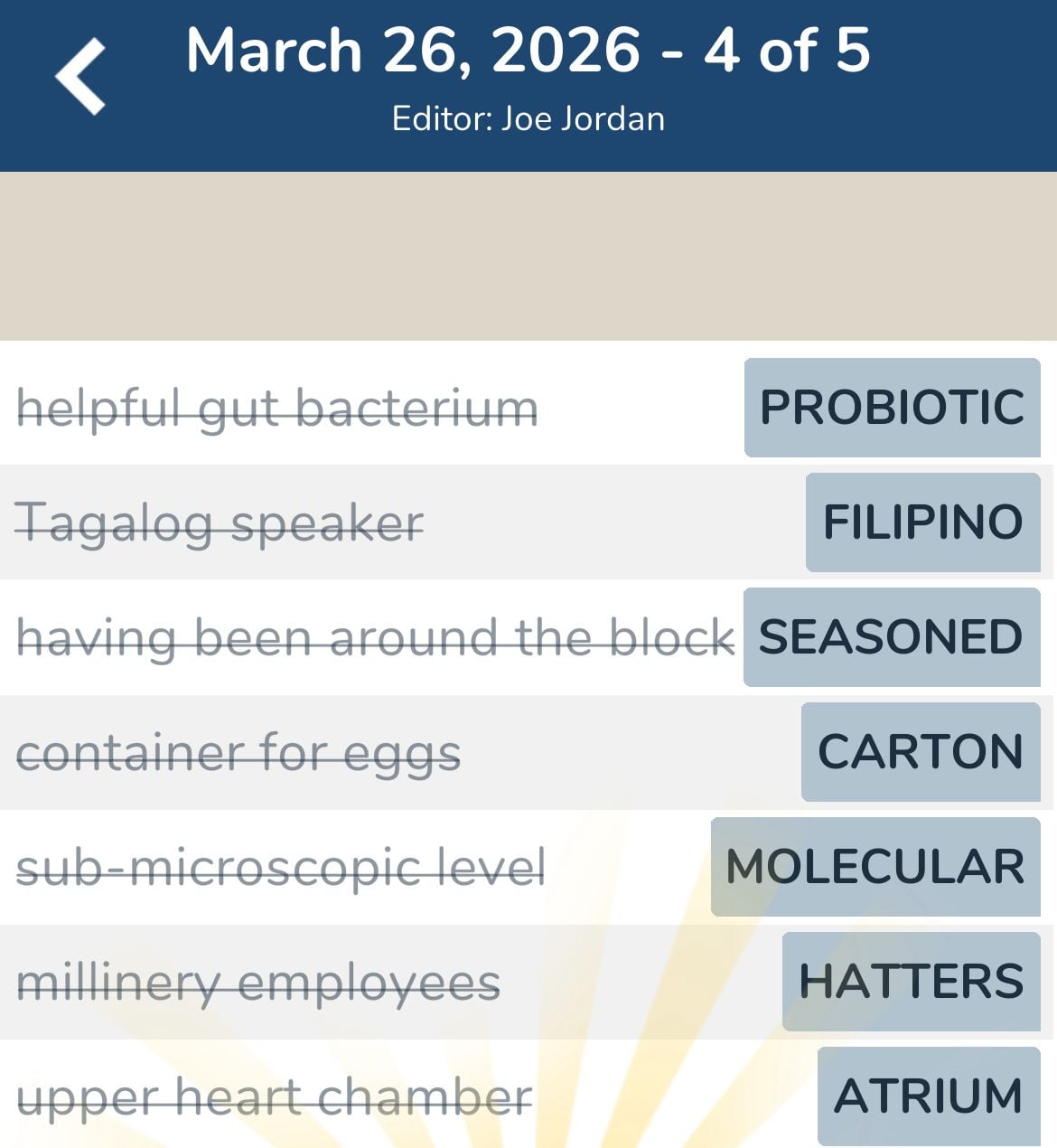 7 Little Words March 26 2026 4