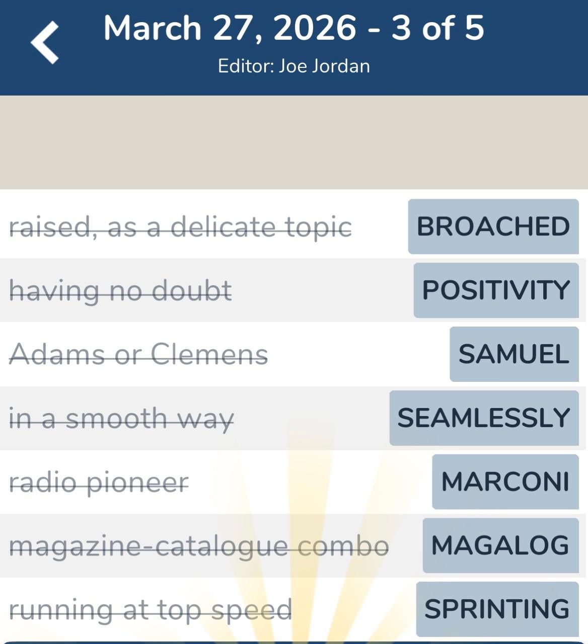 7 Little Words March 27 2026 3