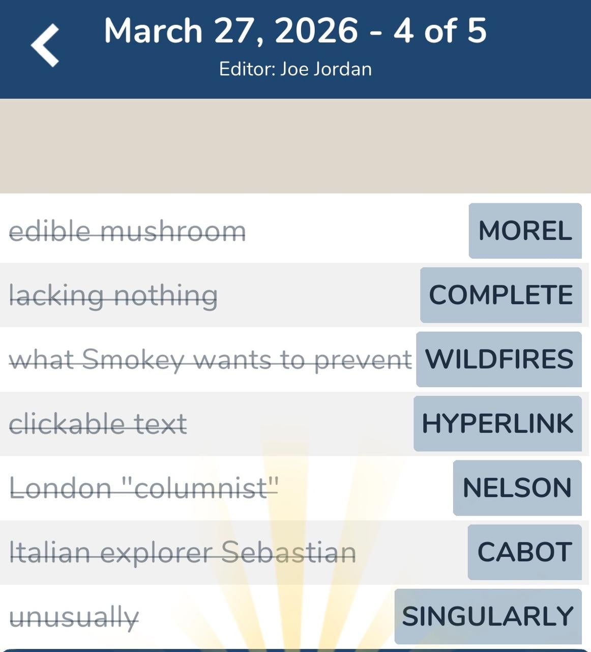 7 Little Words March 27 2026 4