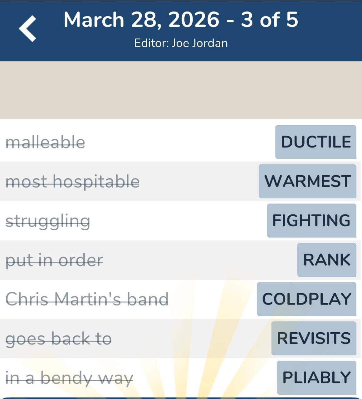 7 Little Words March 28 2026 3