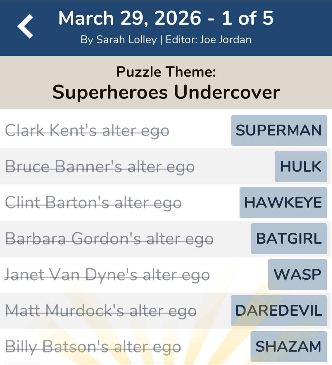 7 Little Words March 29 2026 1