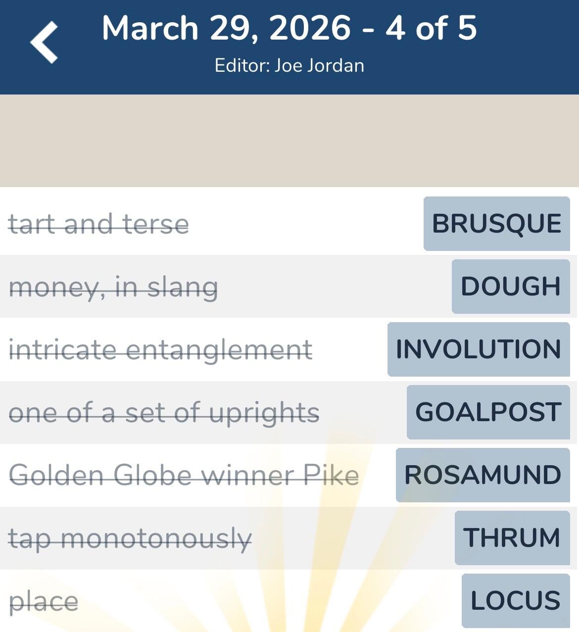 7 Little Words March 29 2026 4