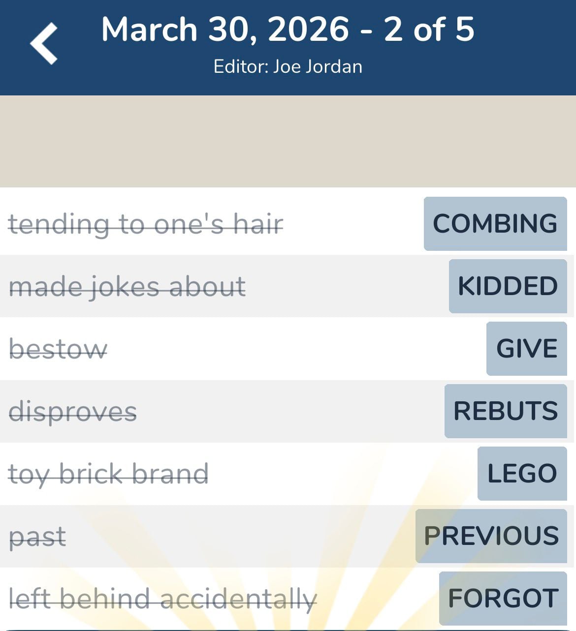 7 Little Words March 30 2026 2