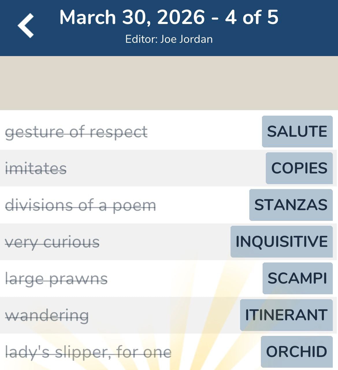 7 Little Words March 30 2026 4