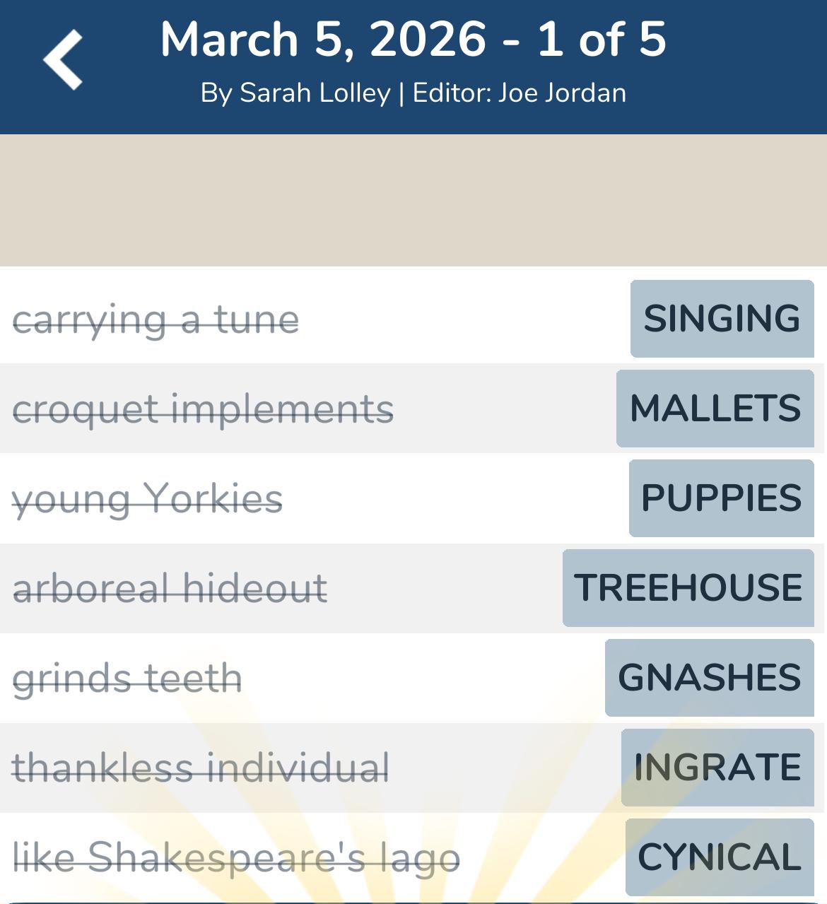 7 Little Words March 5 2026 1