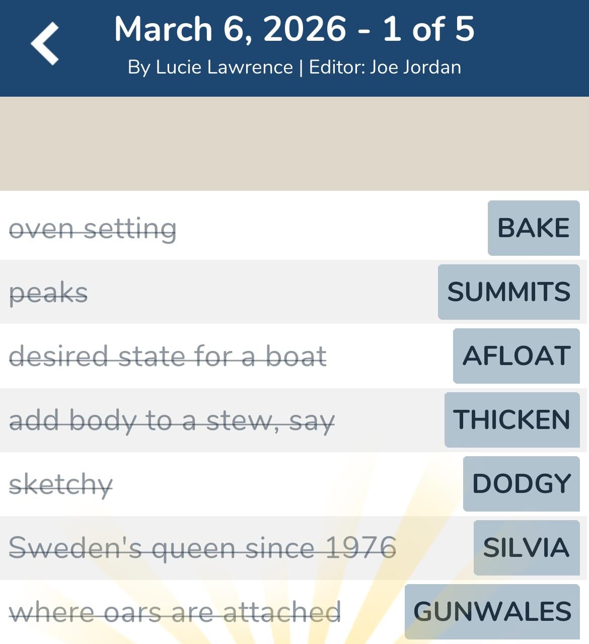 7 Little Words March 6 2026 1