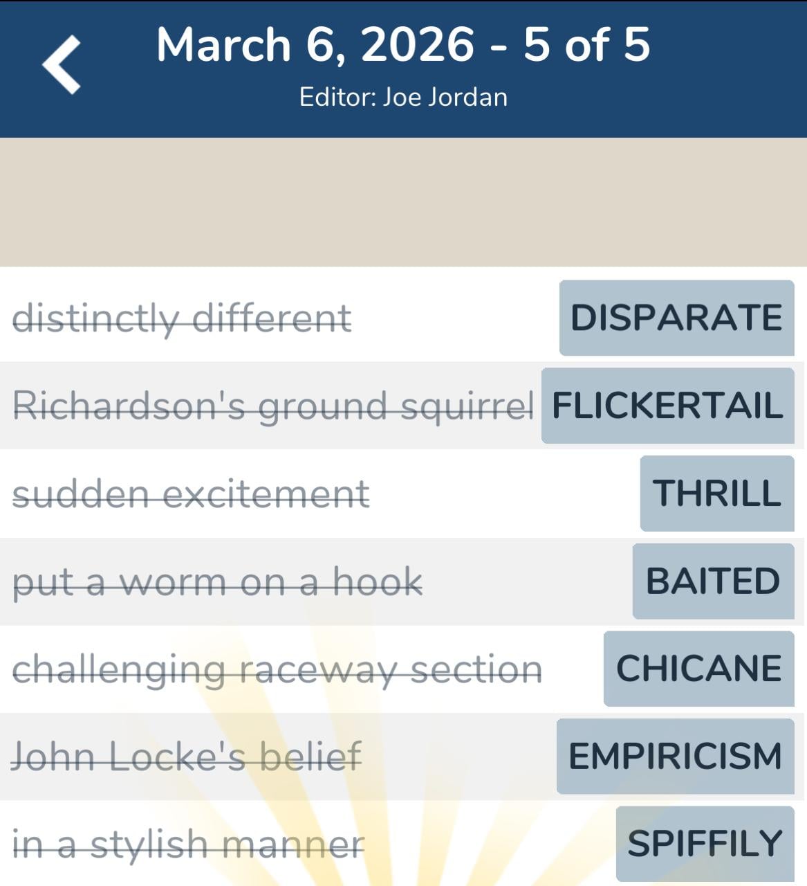 7 Little Words March 6 2026 5