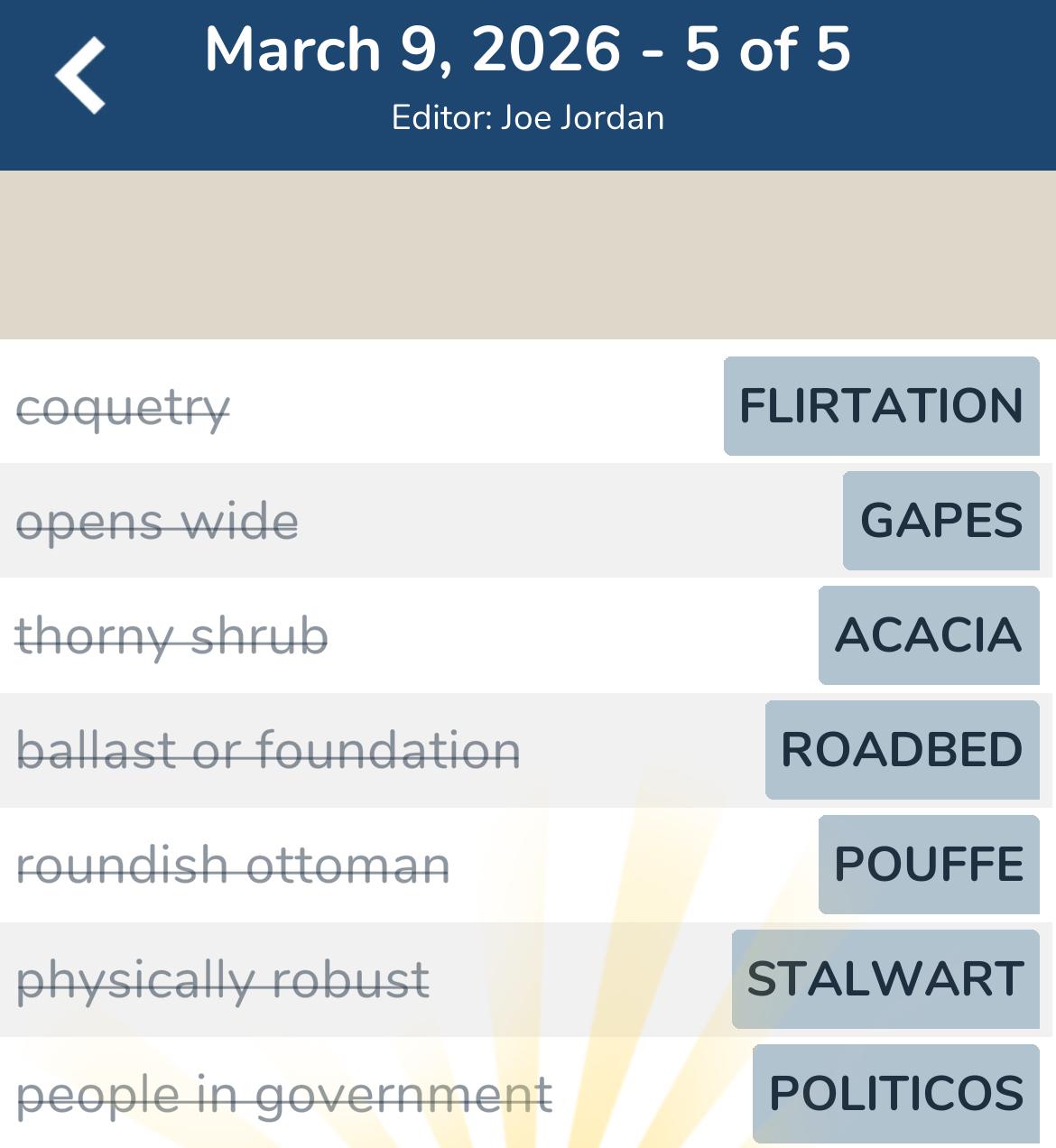 7 Little Words March 9 2026 5