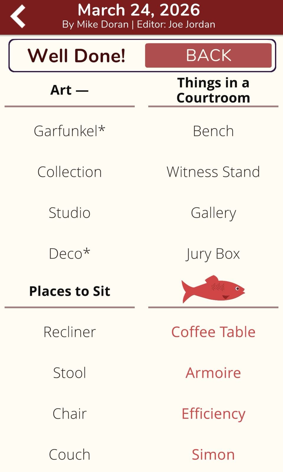 7 Little Words Red Herring March 24 2026