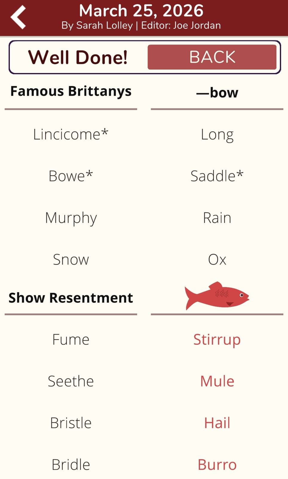 7 Little Words Red Herring March 25 2026