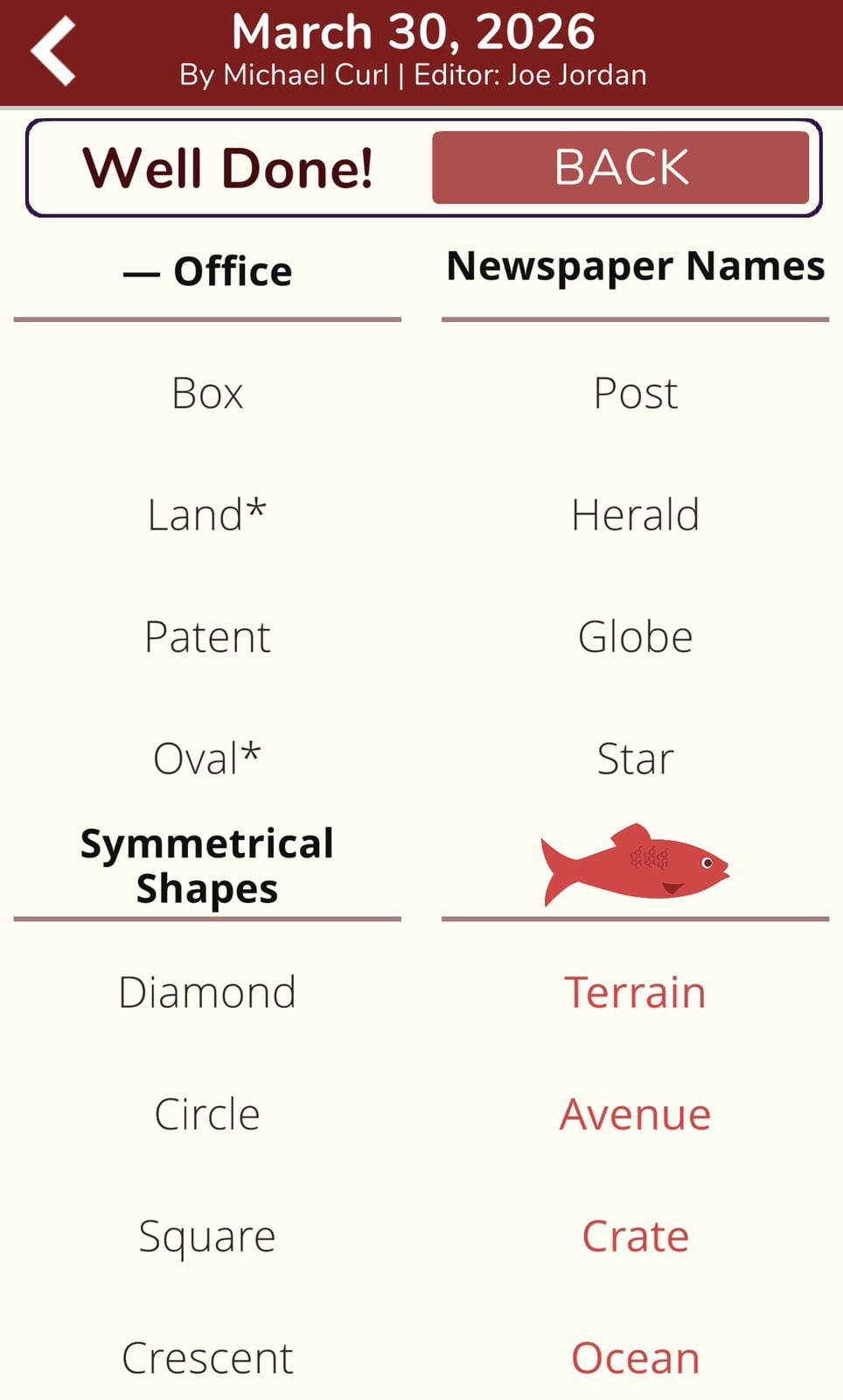 7 Little Words Red Herring March 30 2026 7 Little Words Red Herring March 30 2026