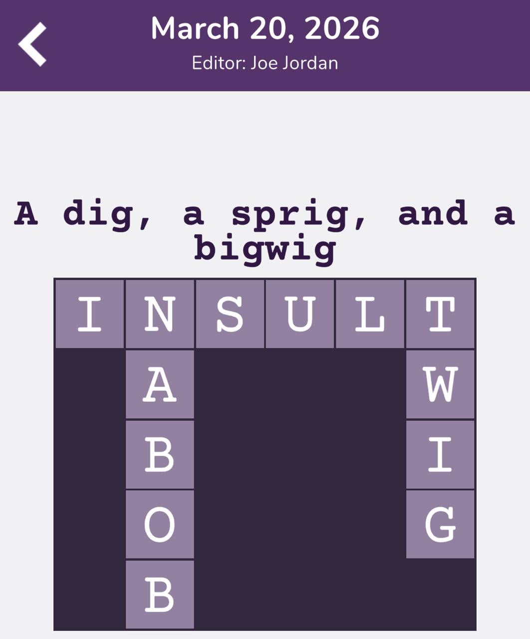 7 Little Words Tiny Little Crosswords March 20 2026