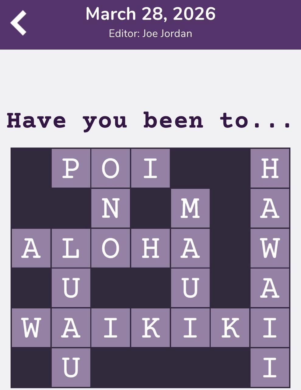 7 Little Words Tiny Little Crosswords March 28