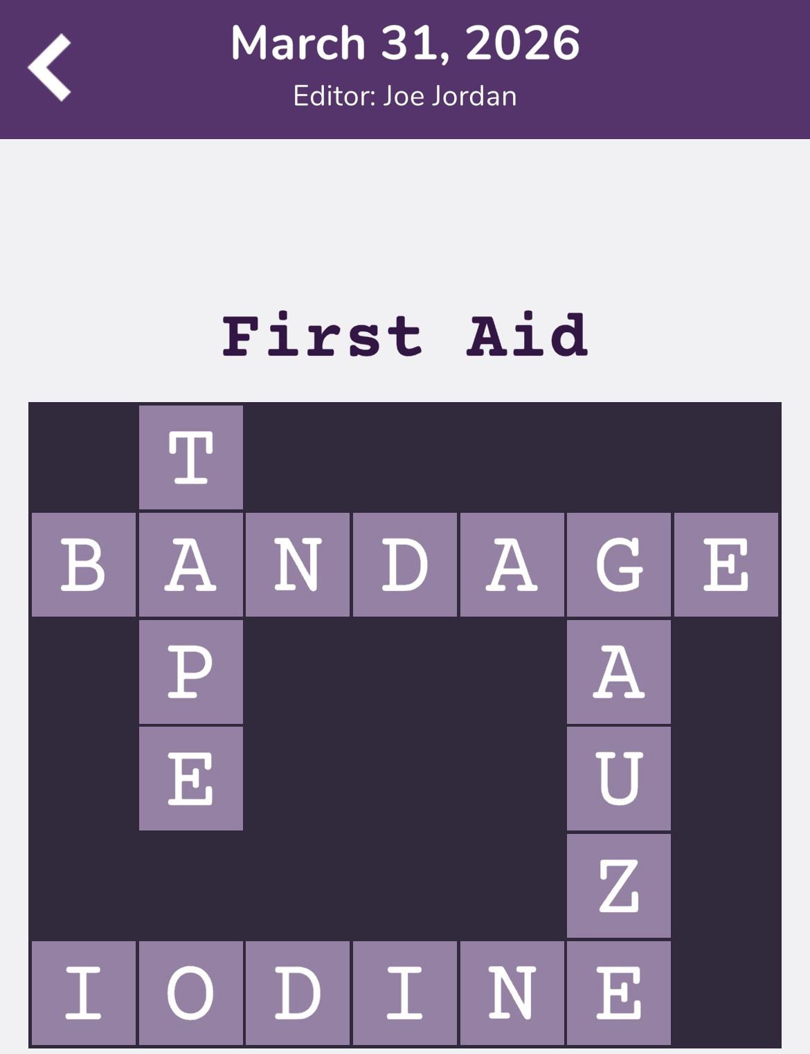 7 Little Words Tiny Little Crosswords March 31 2026