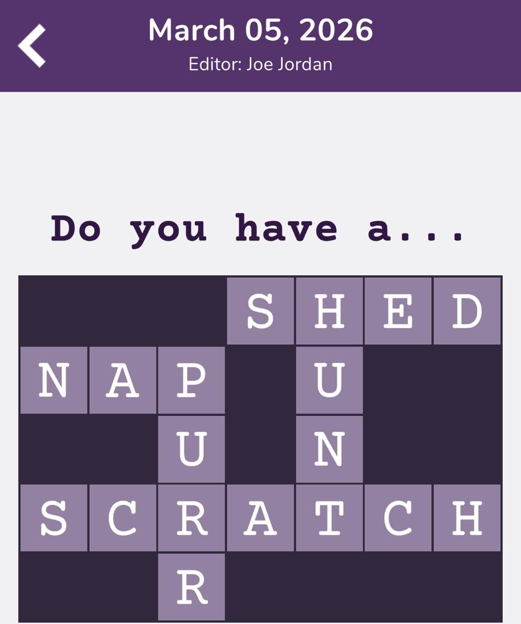 7 Little Words Tiny Little Crosswords March 5 2026