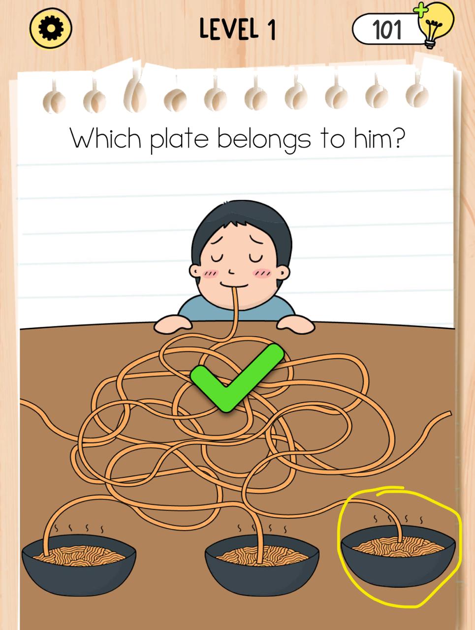 Brain Test 5 Level 1 Answer