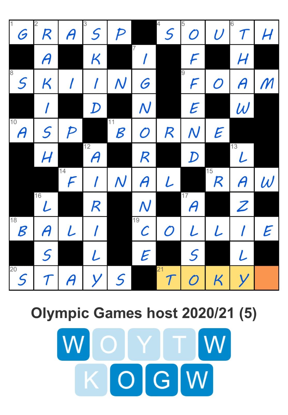 Puzzle Page Crossword March 14 2026