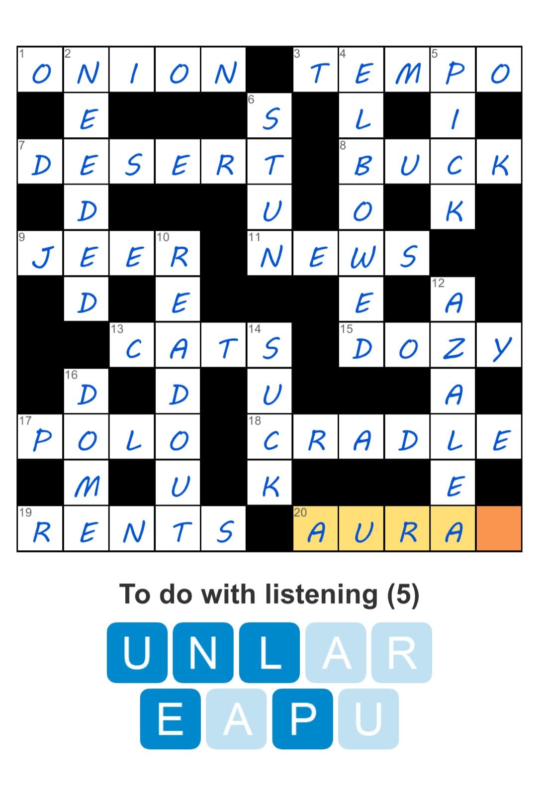 Puzzle Page Crossword March 16 2026