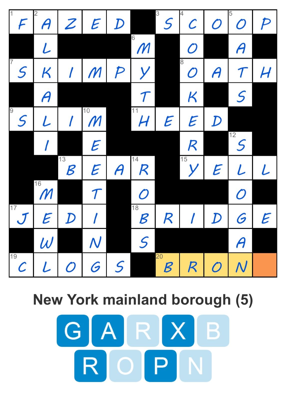 Puzzle Page Crossword March 27 2026