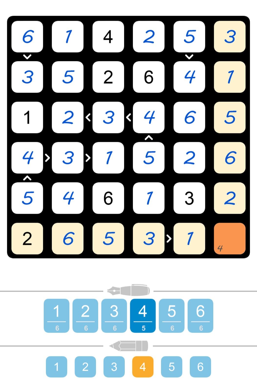 Puzzle Page Futoshiki March 6 2026