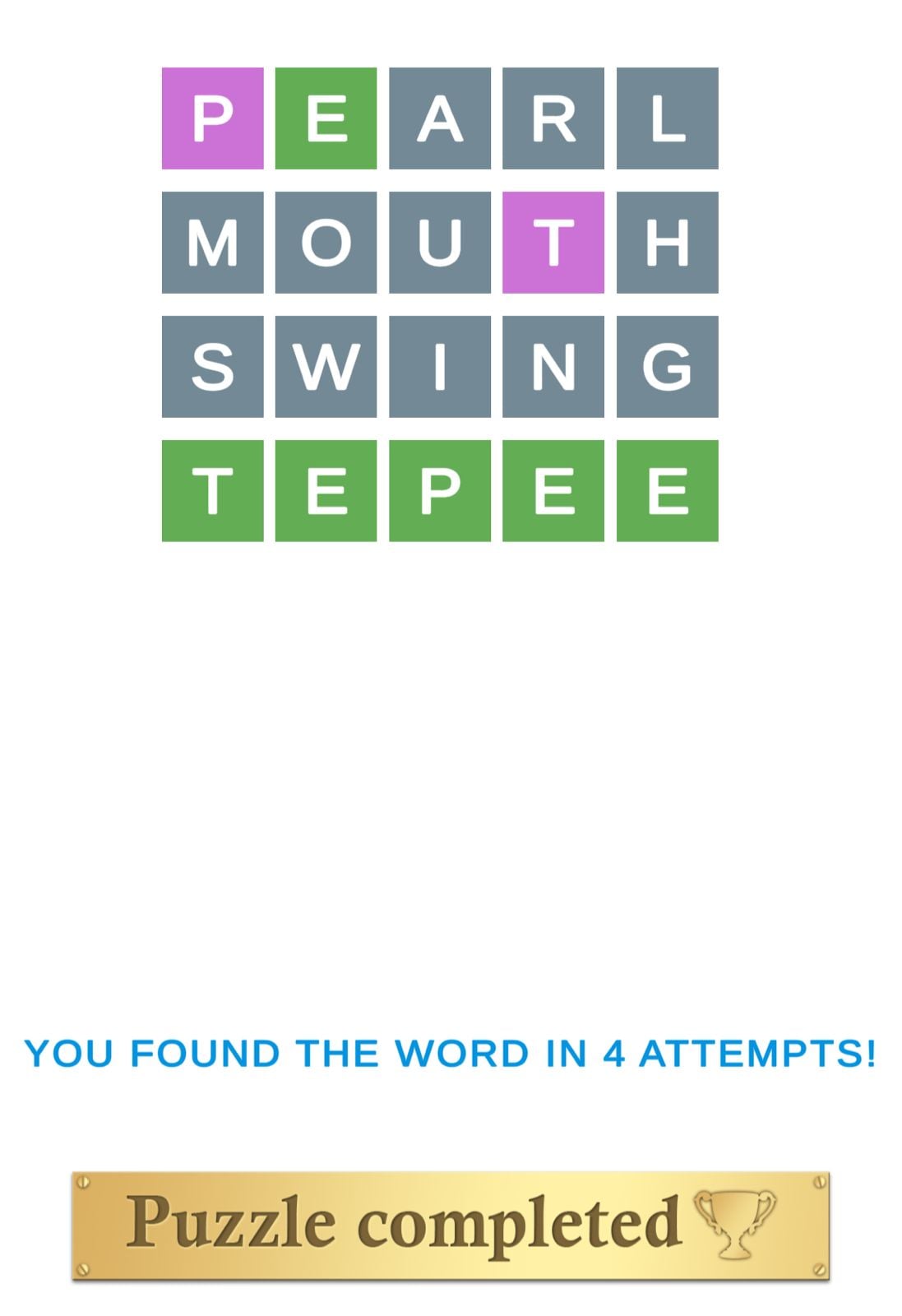 Puzzle Page Wordy March 4 2026