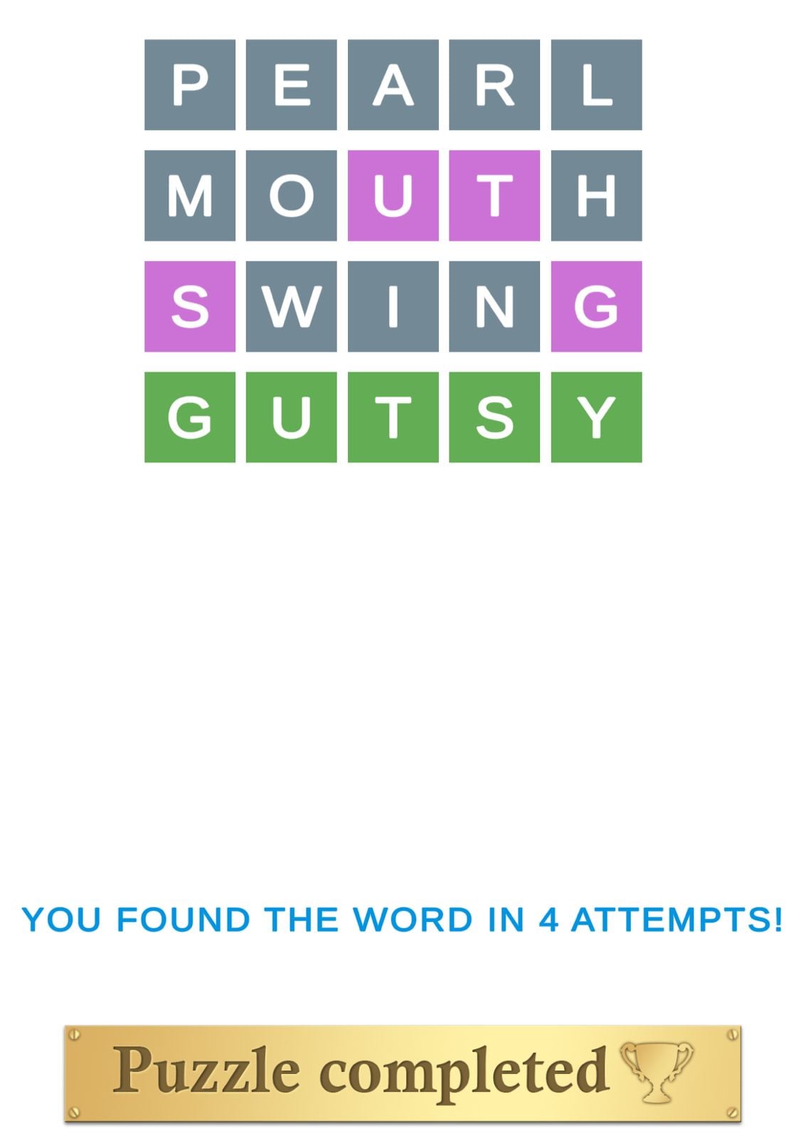 Puzzle Page Wordy March 5 2026