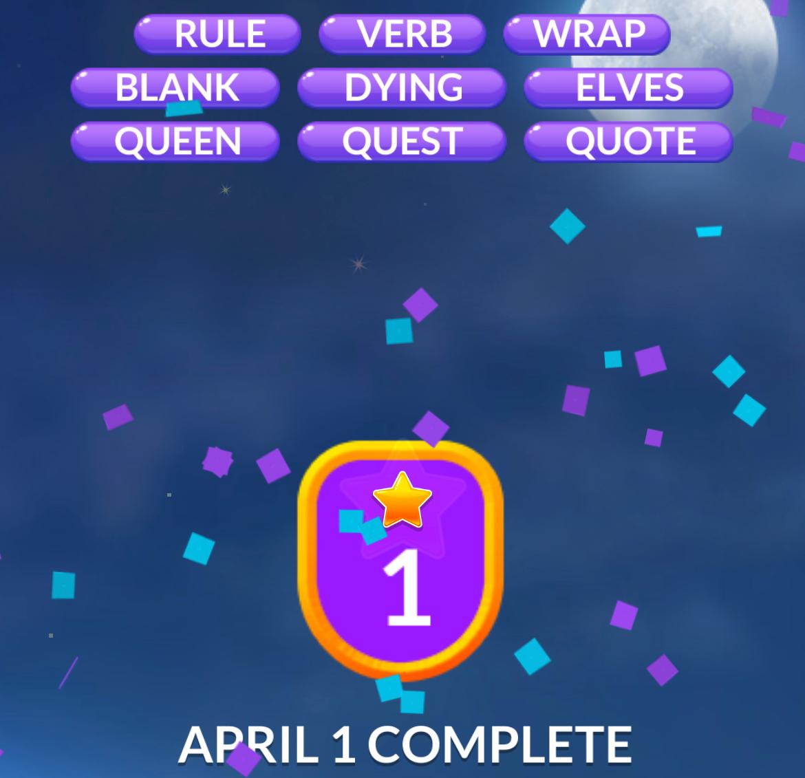 Word Stacks Daily Puzzle April 1 2026
