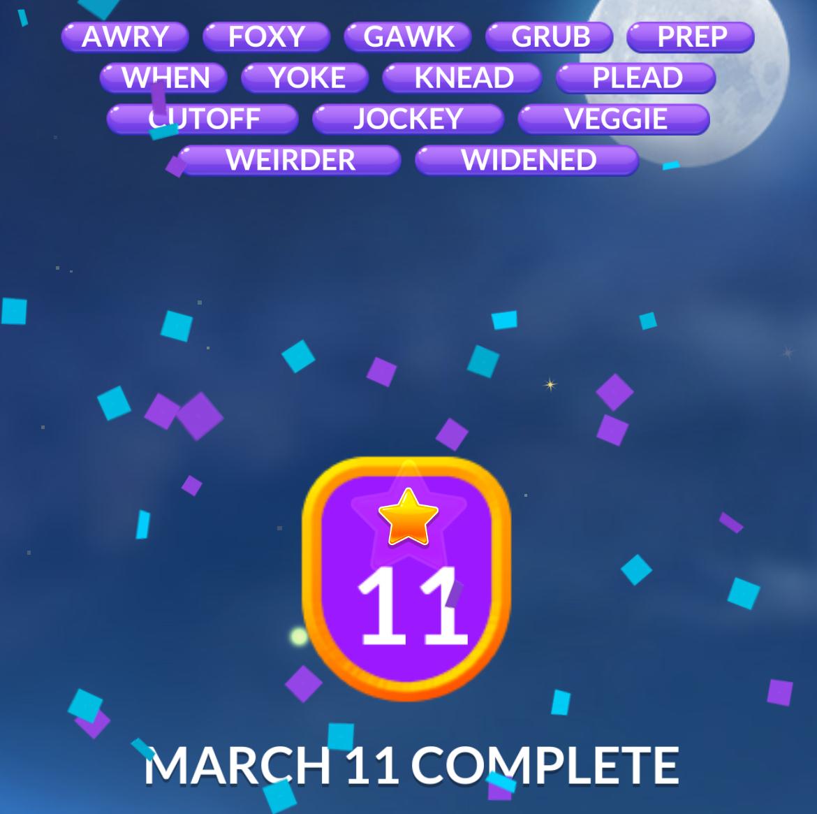Word Stacks Daily Puzzle March 11 2026