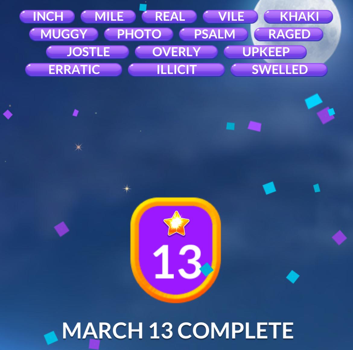 Word Stacks Daily Puzzle March 13 2026