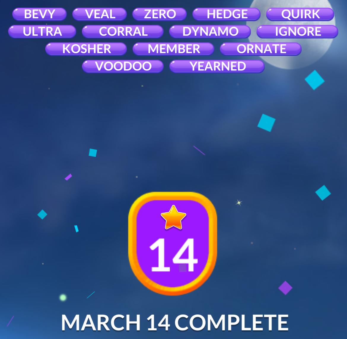 Word Stacks Daily Puzzle March 14 2026