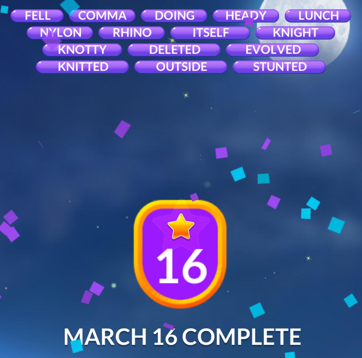 Word Stacks Daily Puzzle March 16 2026