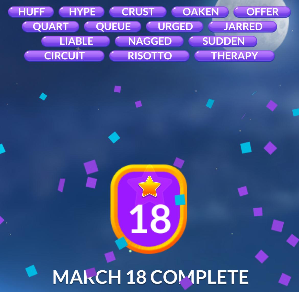 Word Stacks Daily Puzzle March 18 2026