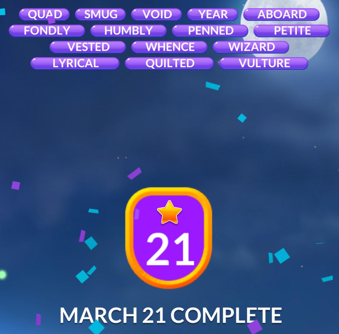 Word Stacks Daily Puzzle March 21 2026