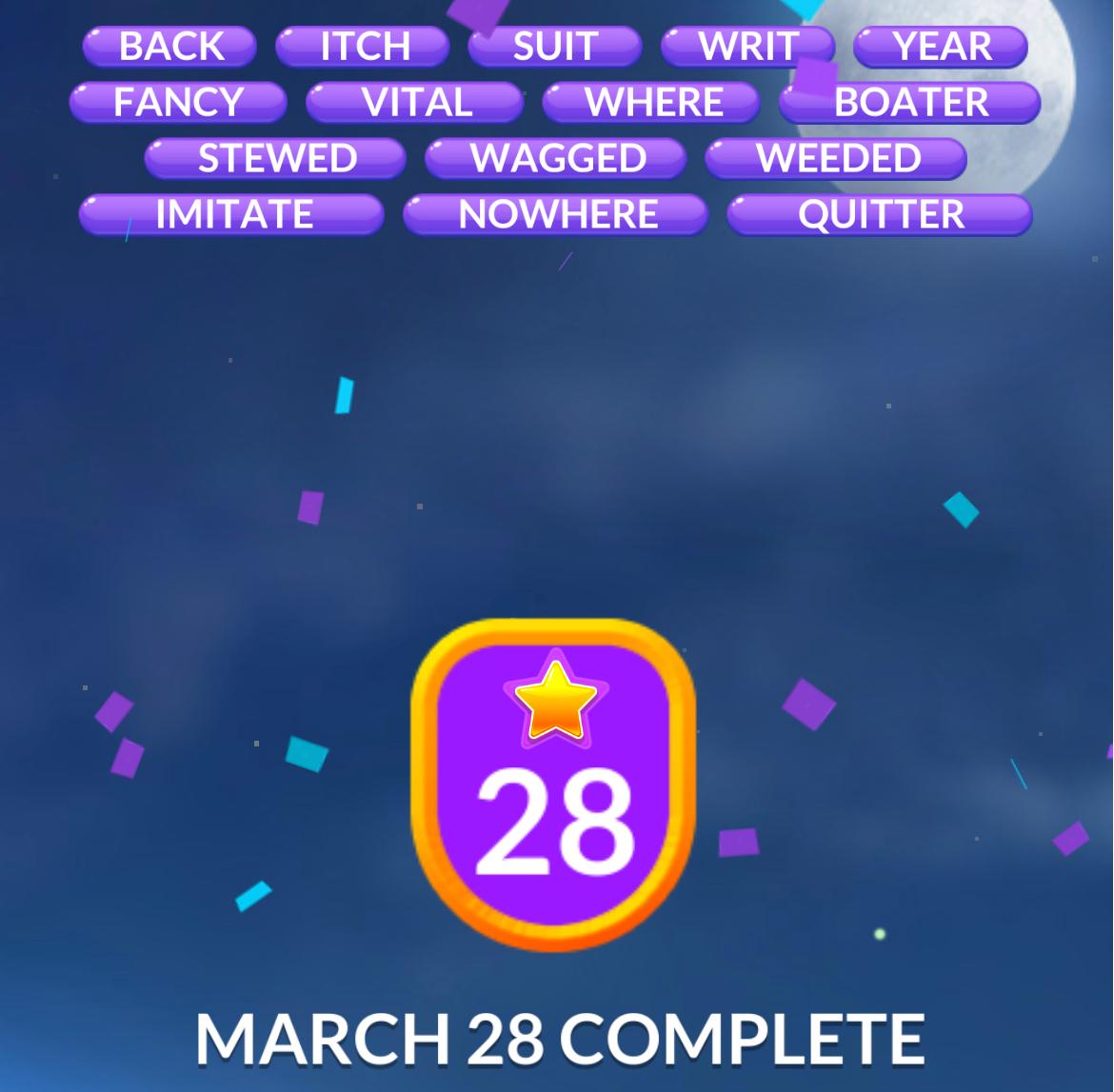 Word Stacks Daily Puzzle March 28 2026