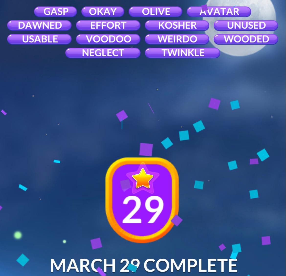 Word Stacks Daily Puzzle March 29 2026