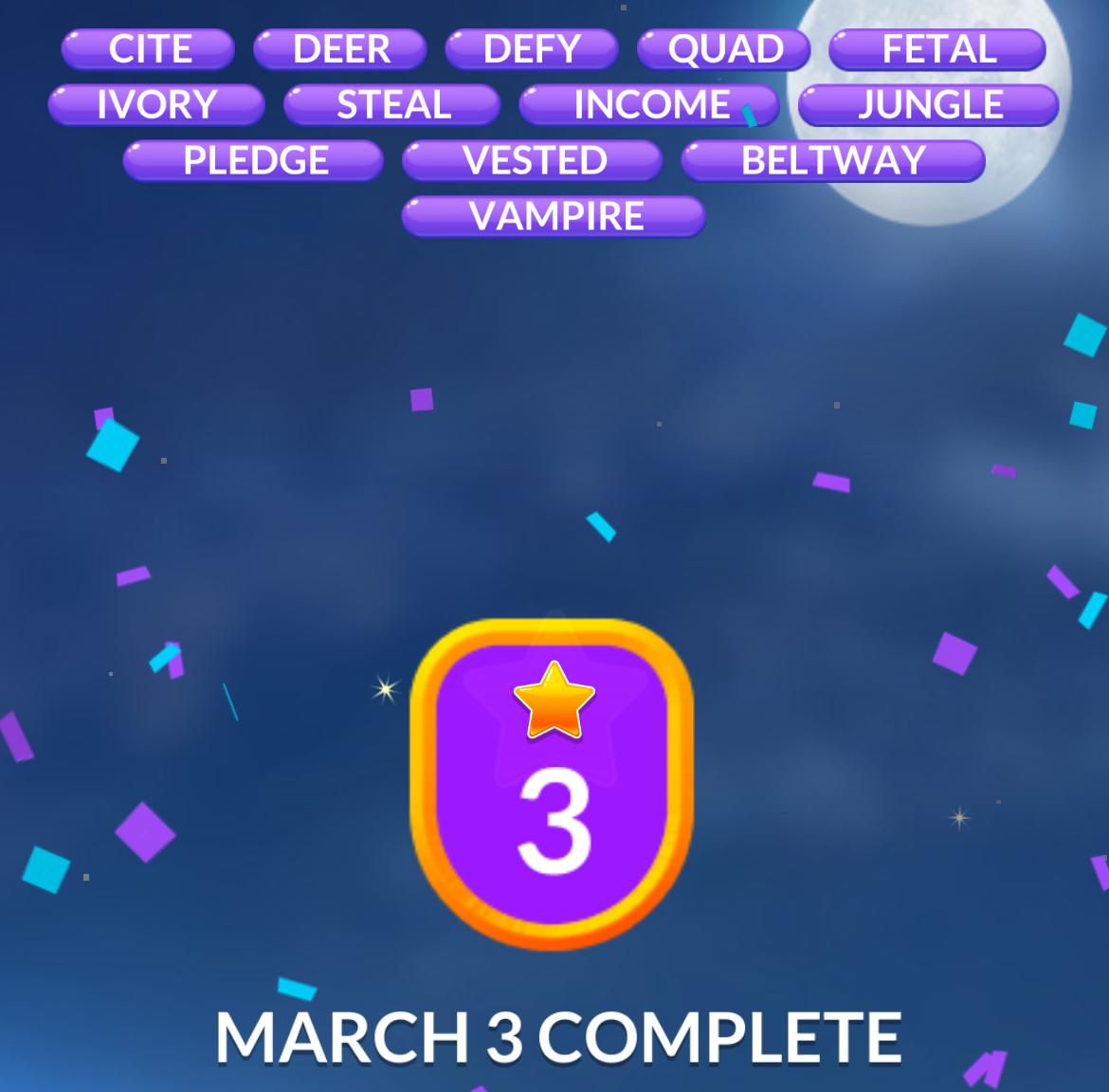 Word Stacks Daily Puzzle March 3 2026 Word Stacks Daily Puzzle March 3 2026