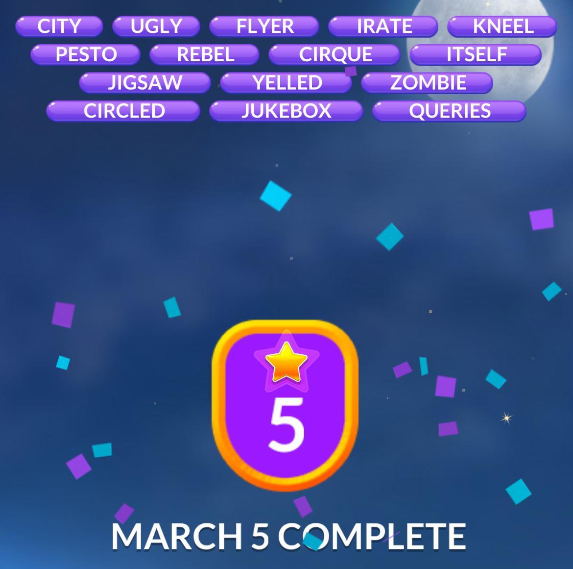 Word Stacks Daily Puzzle March 5 2026 Word Stacks Daily Puzzle March 5 2026