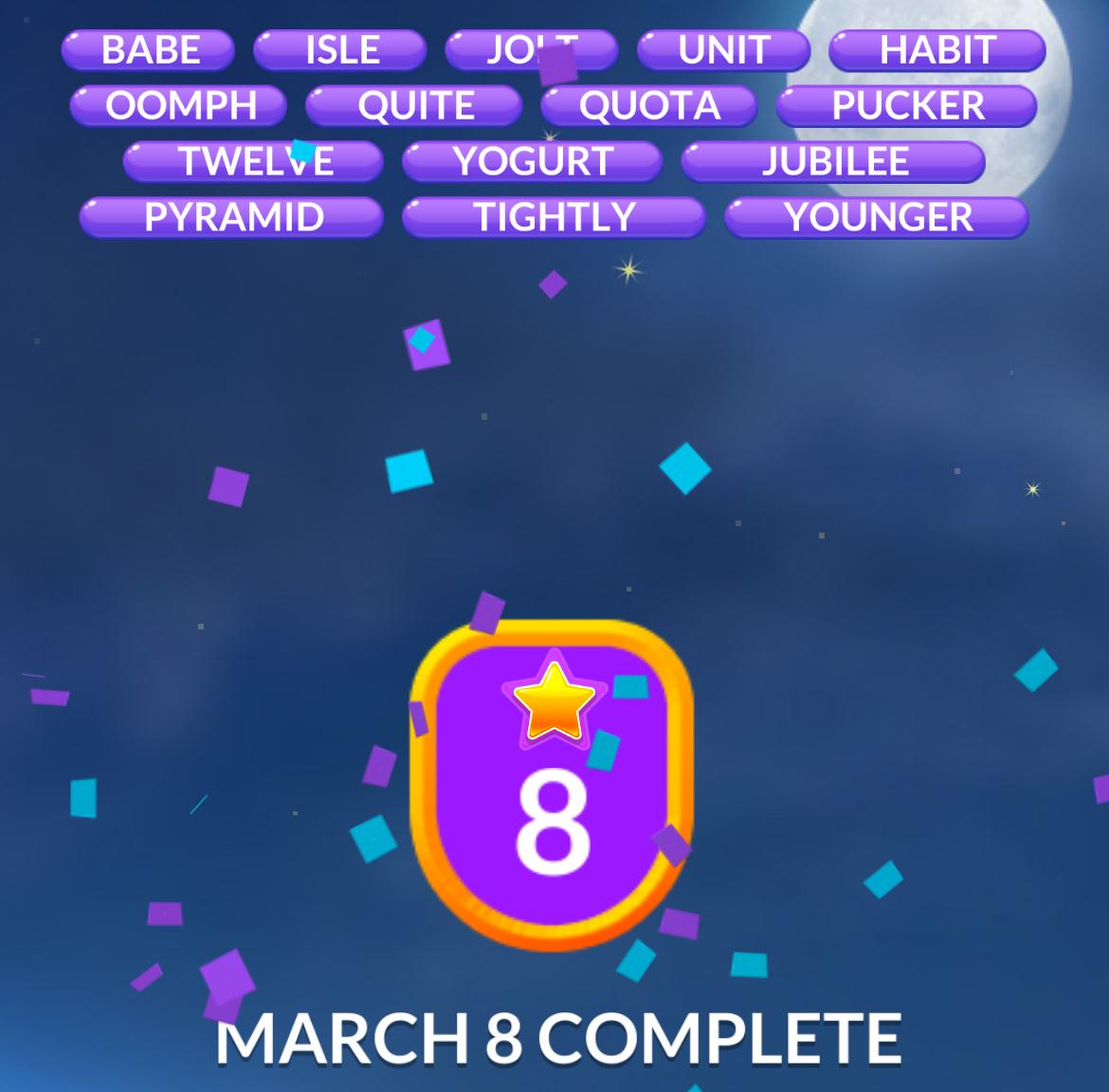 Word Stacks Daily Puzzle March 8 2026