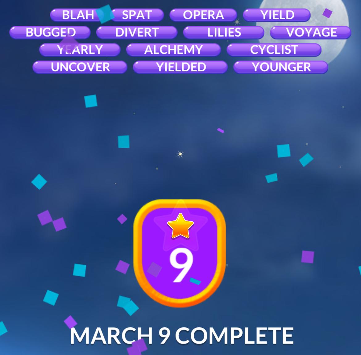 Word Stacks Daily Puzzle March 9 2026